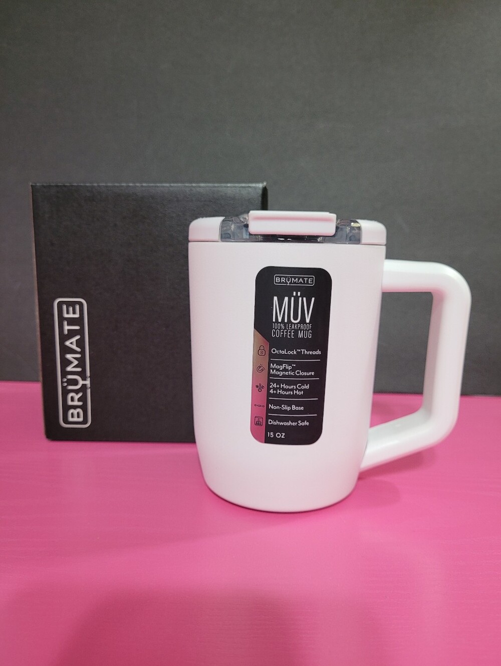 BrüMate MÜV 15oz Coffee Mug - White New (1679)